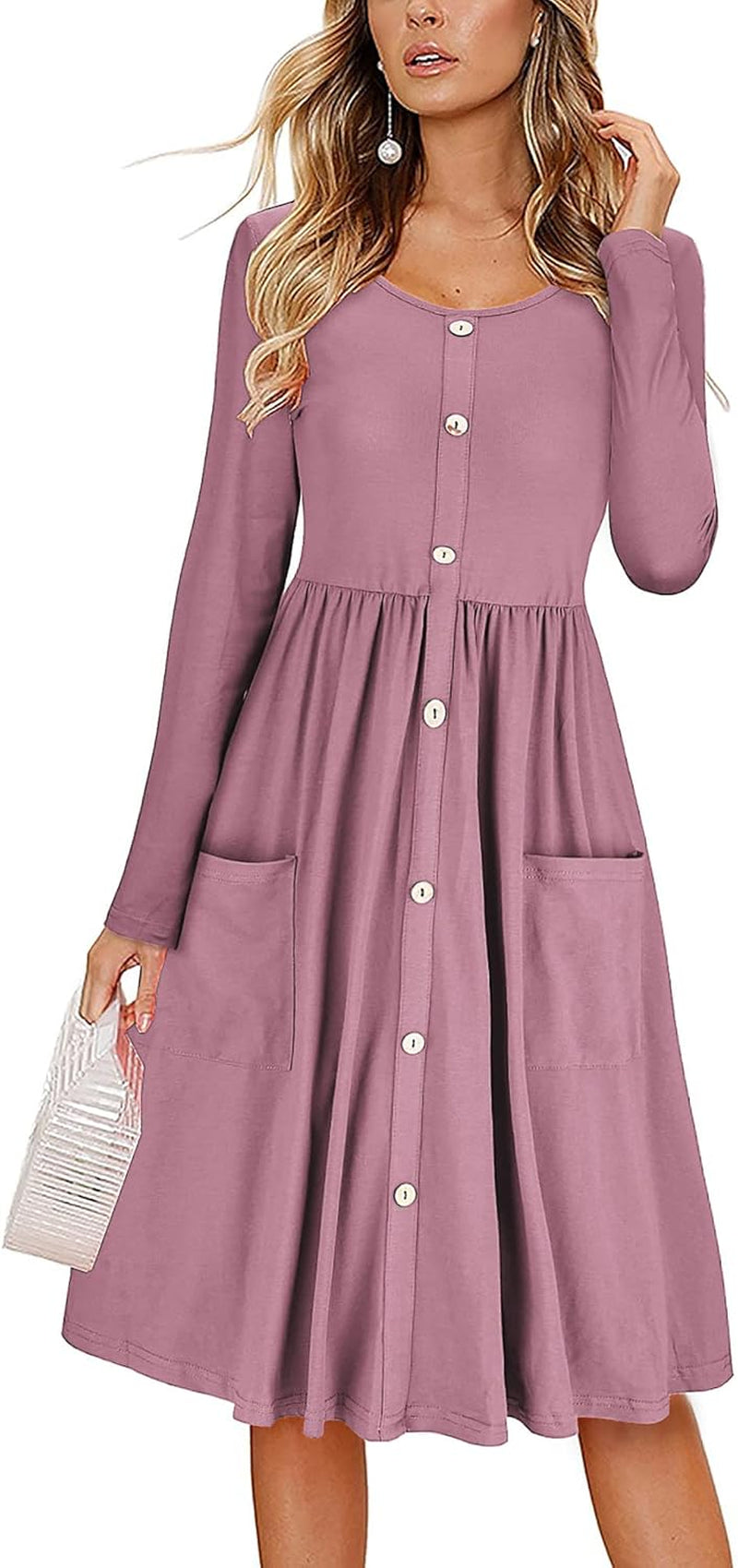 Women'S Summer Casual Sundress Button Sleeveless Spaghetti Strap Dress