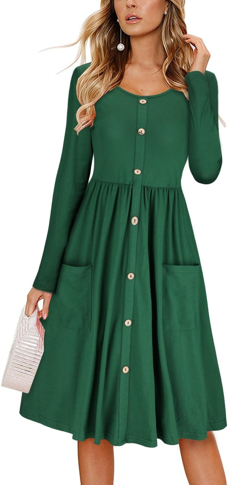 Women'S Summer Casual Sundress Button Sleeveless Spaghetti Strap Dress